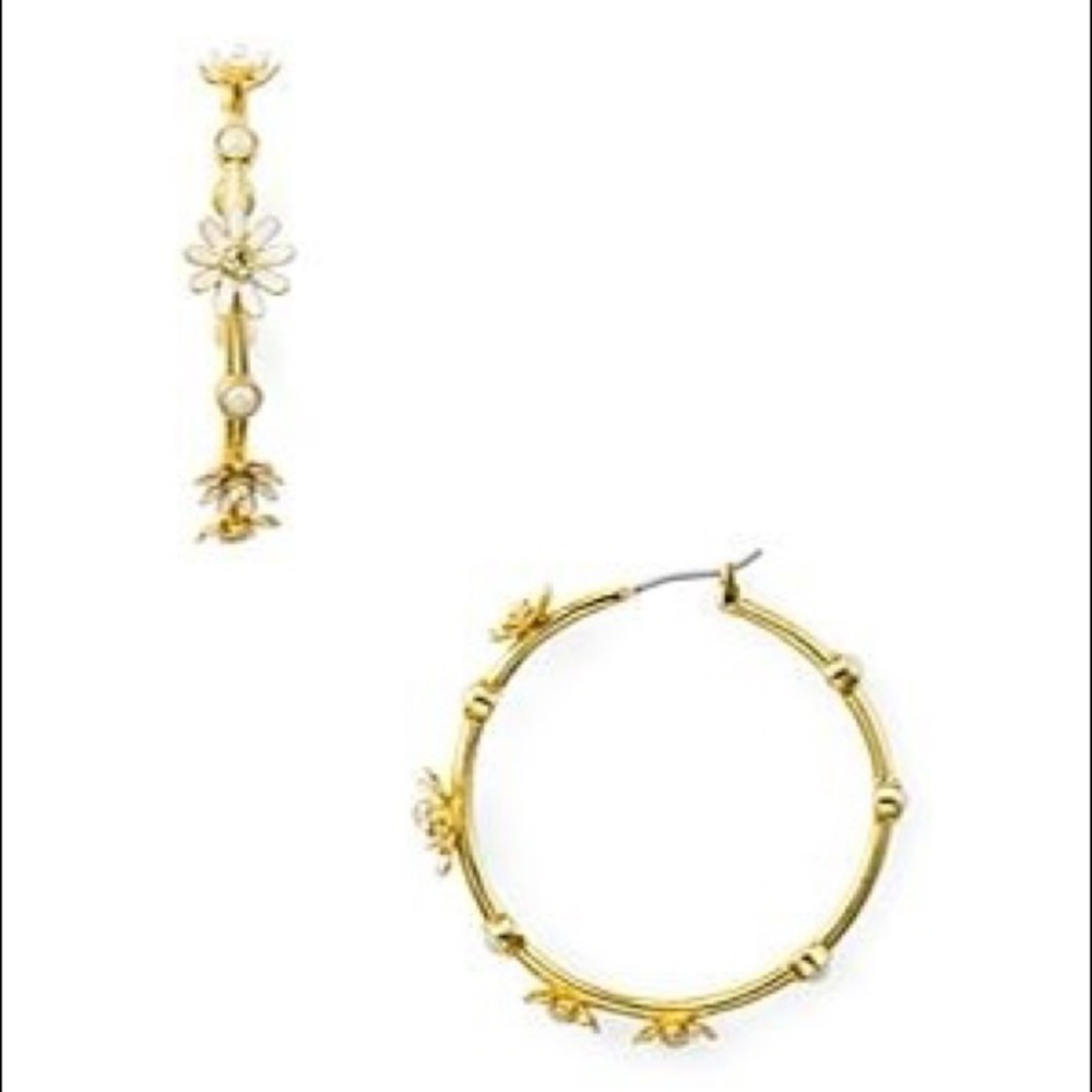 Kate Spade flower hoop earrings - Picture 4 of 11
